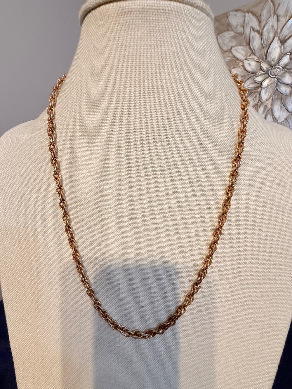Vintage Judy Lee Gold Tone Chain Necklace 24”